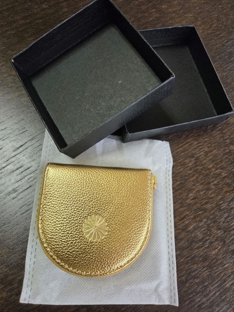 皇居　財布　馬蹄型ケース　ゴールド