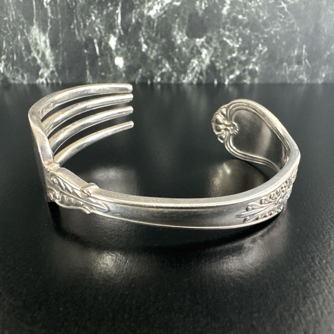 一点物　希少　オールド　ティファニー　ブレス　フォークバングル　シルバー　y2k