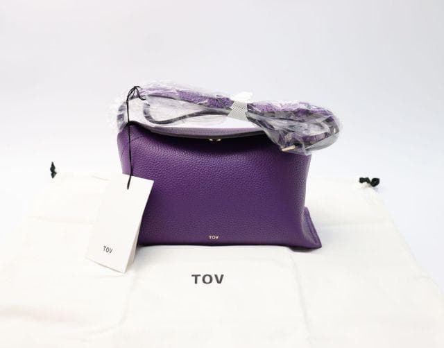 新品タグ付き TOV トーヴ CROSS SHLD ショルダーバッグ 本革製 紫