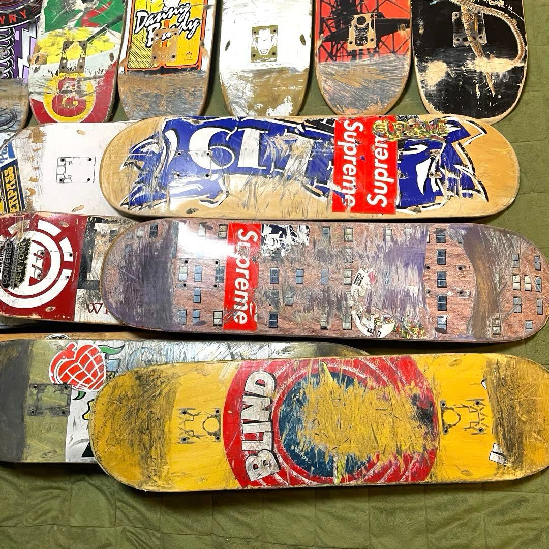 廃デッキ　スケボーデッキ　DIY まとめ売り　スケートボードデッキ　20枚