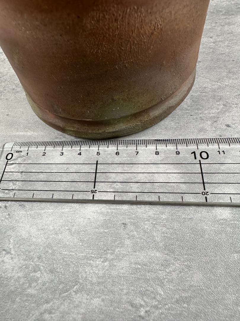 【未使用】備前焼　人間国宝 藤原雄 花入 共箱 共布 栞