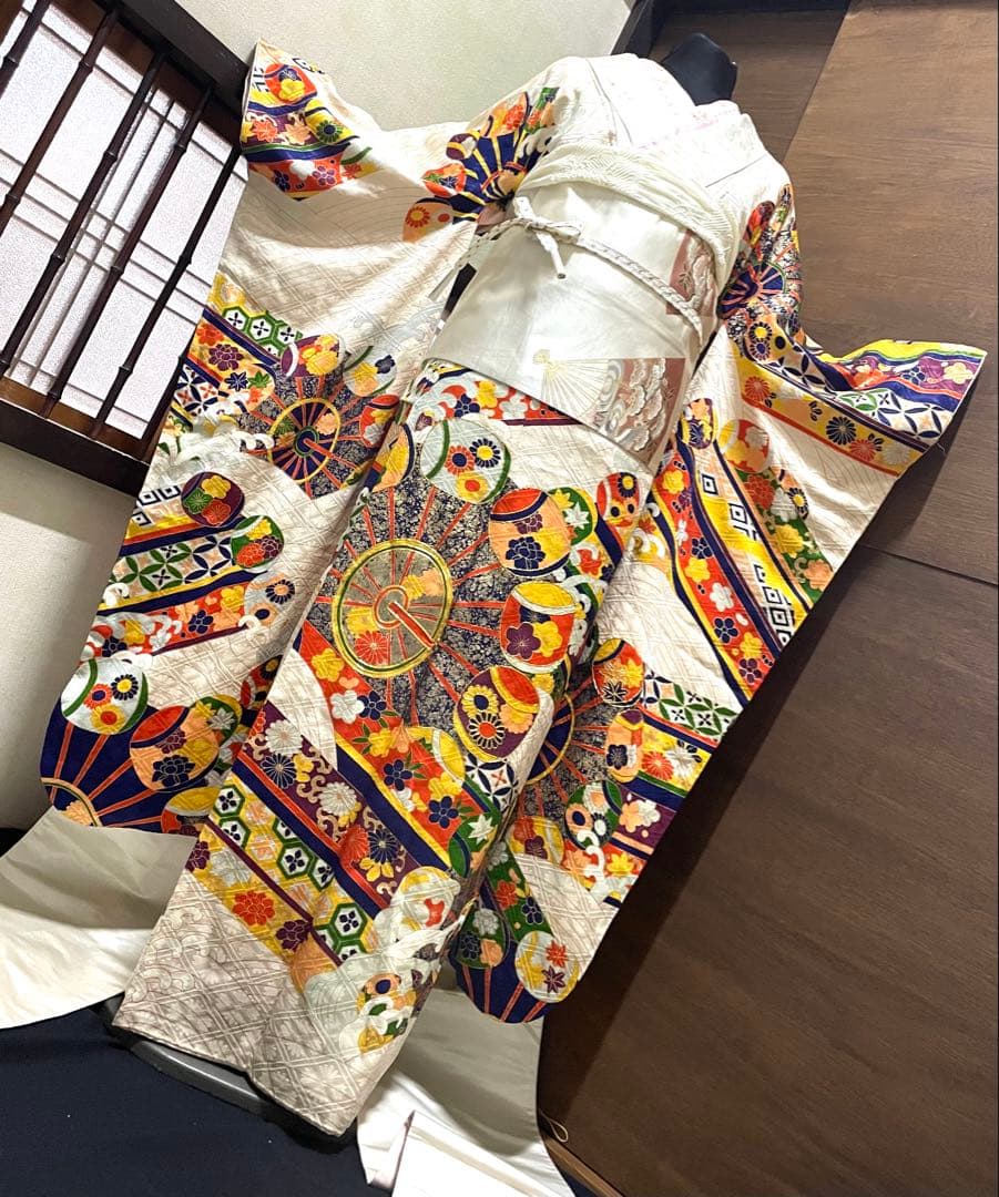 振袖 フルセット6点サイズM京友禅正絹金駒刺繍売り切り終了