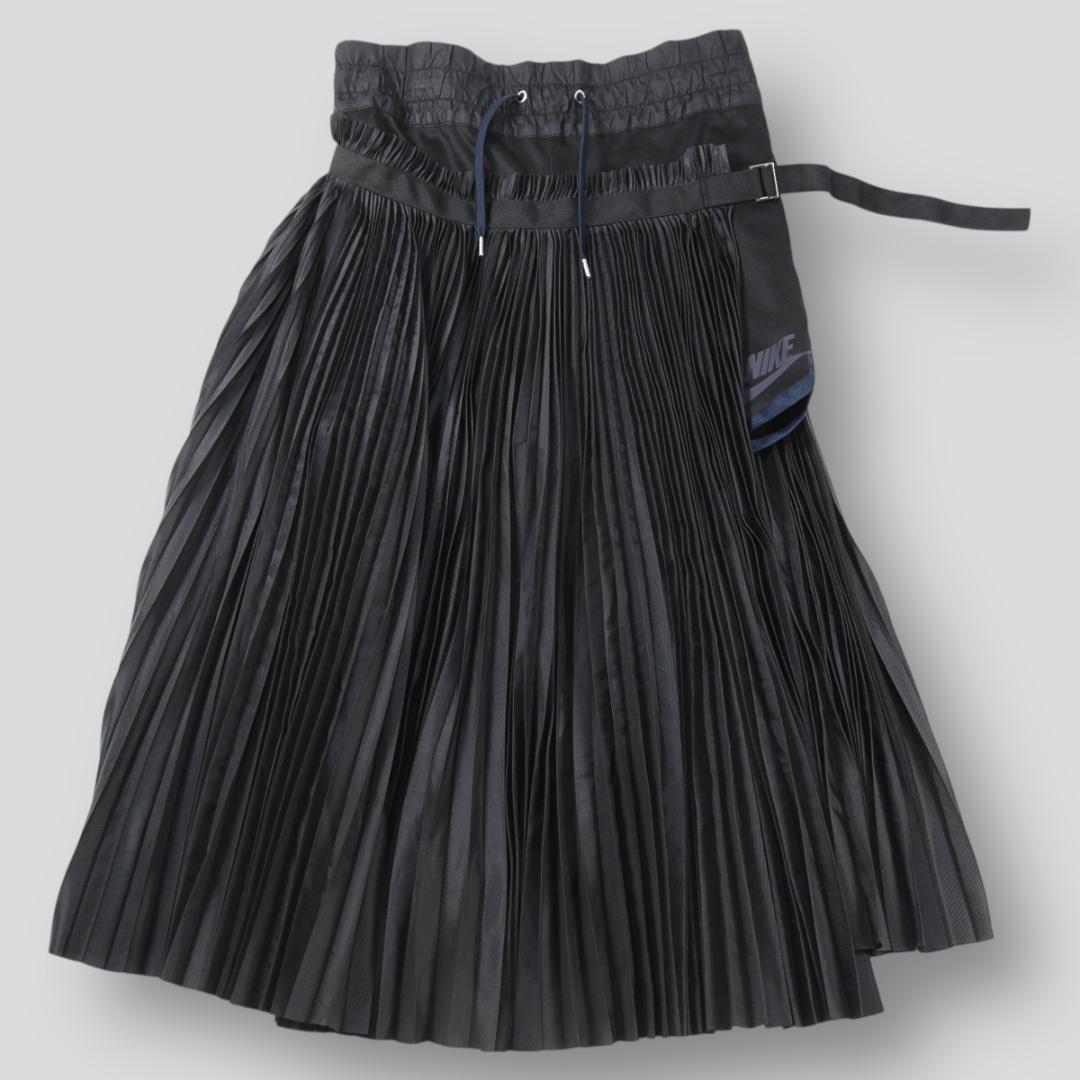 美品 NikeLab x sacai プリーツ ラップ スコート XS ブラック