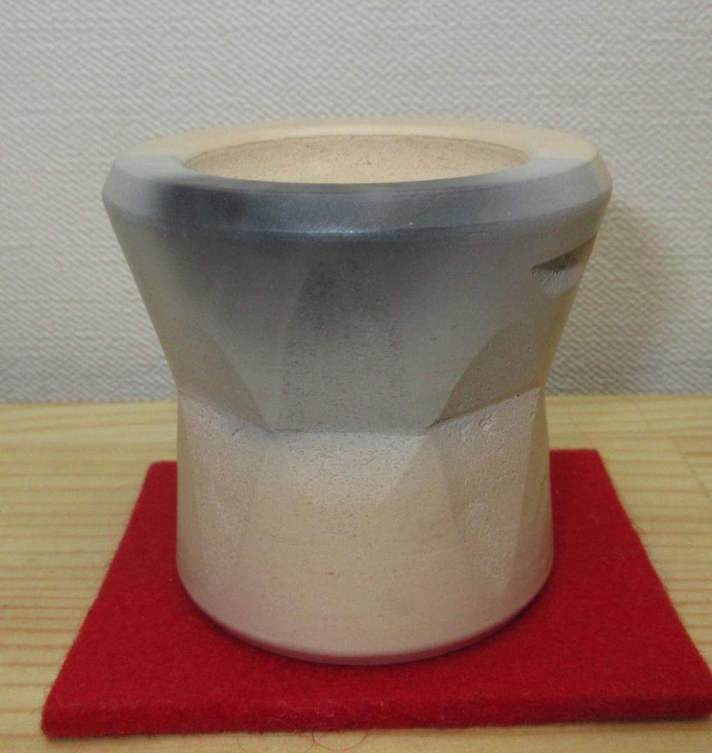 送料込【逢絢亭】茶道具 蓋置 京焼 雲華焼 白 臼形蓋置  寄神崇白 共箱入り