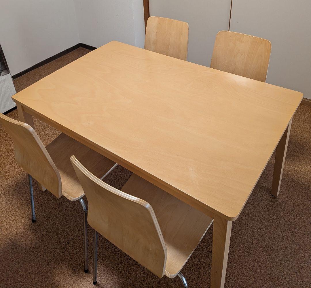 ニトリ　NITORI ダイニングテーブル　ナチュラルウッド 4人掛け テーブル