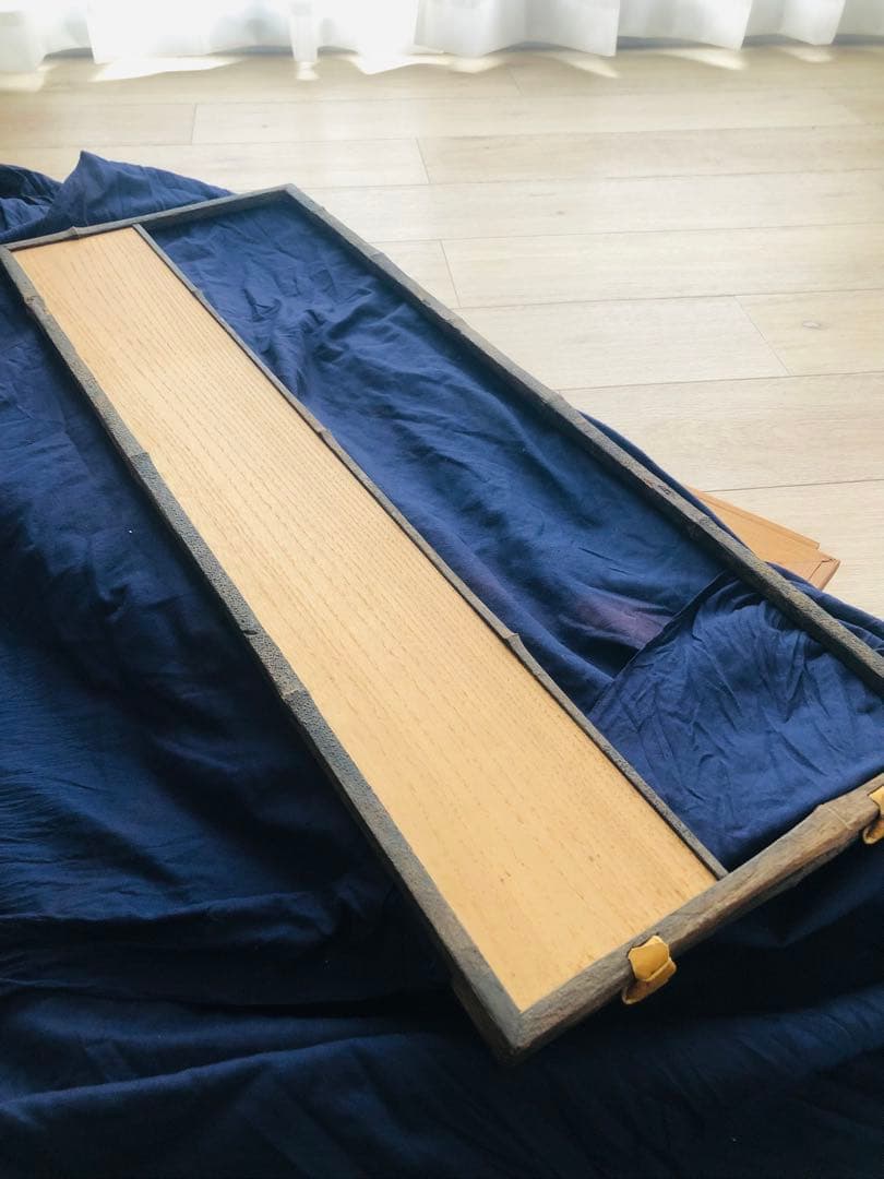 指物師　善州　造 古竹意　炉屏　２枚折 共箱付き 煎茶道具結界斑竹