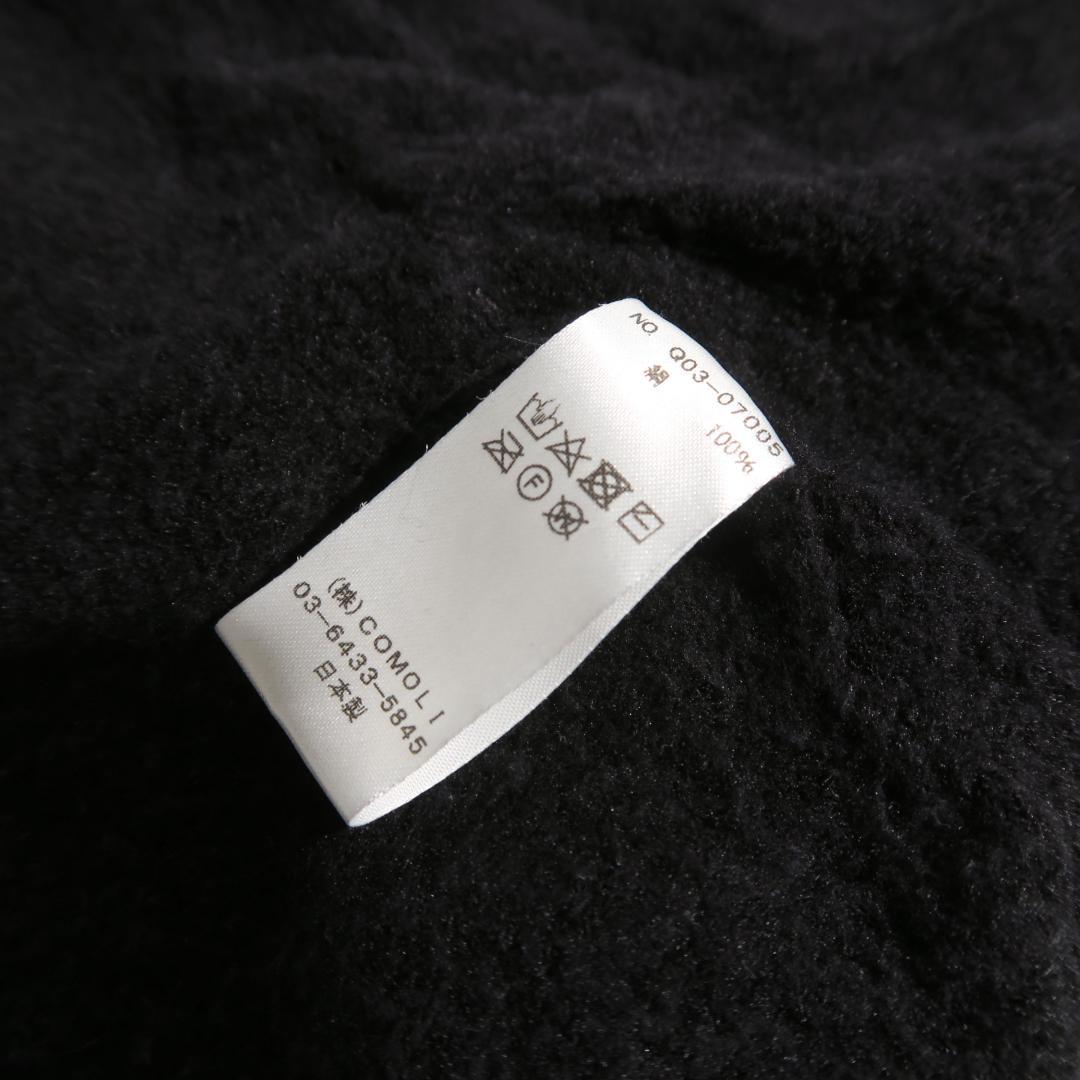 COMOLI シルクフリース ネックウォーマー ブラック コモリ