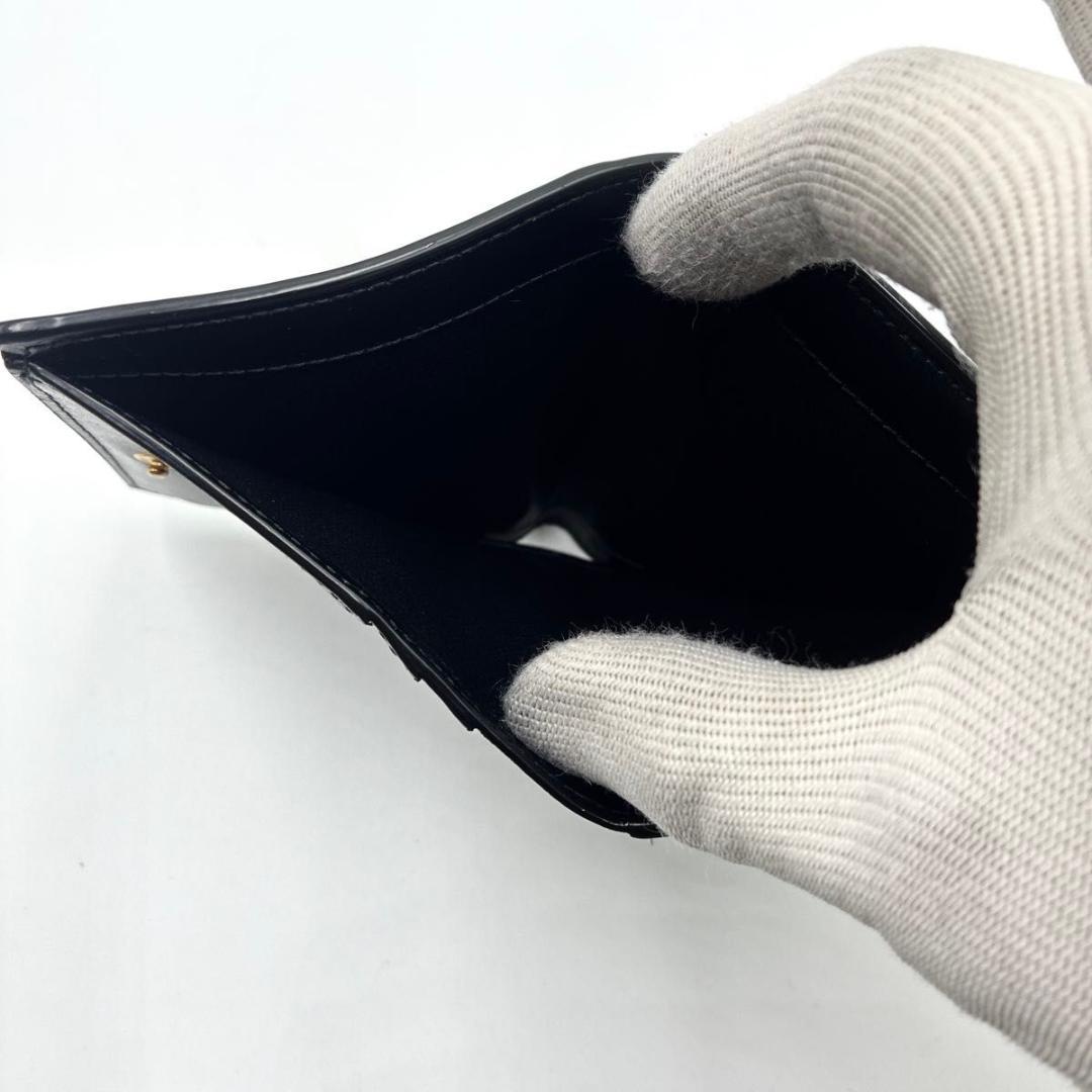 noe　サンローラン 二つ折り 折り財布 カサンドラ レザー ブラック