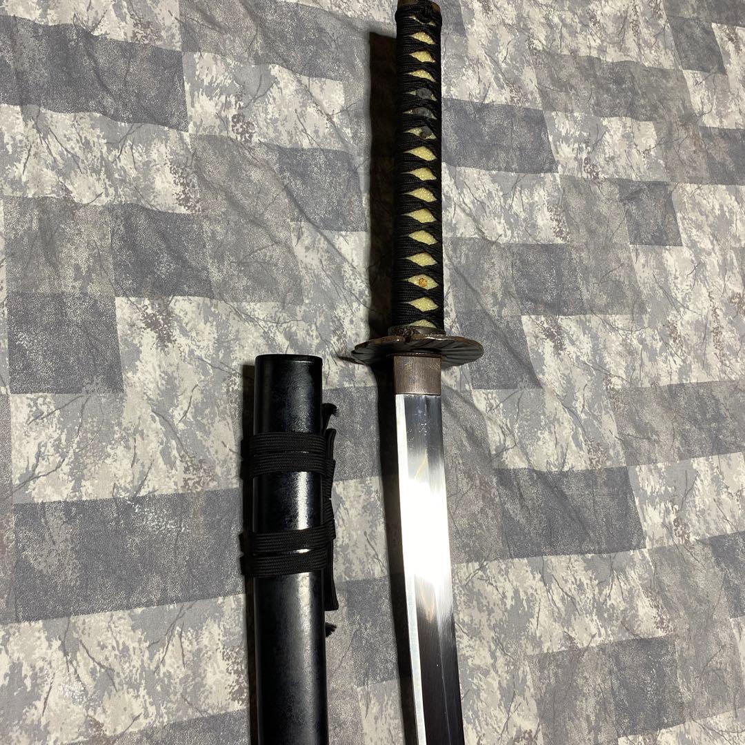 模造刀大刀 黒柄 扇鉄丸鍔 黒鞘