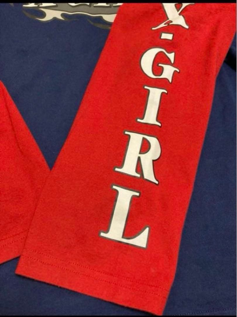 《大人気完売品》あいみょん着用❗️X-girl ロンTネイビー長袖リンガーTシャツ