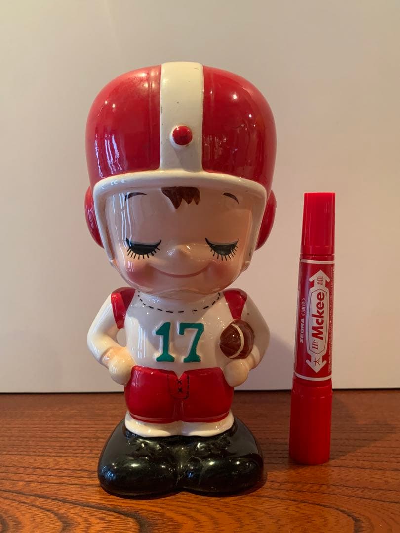 内藤ルネ　アメフト　貯金箱　陶器