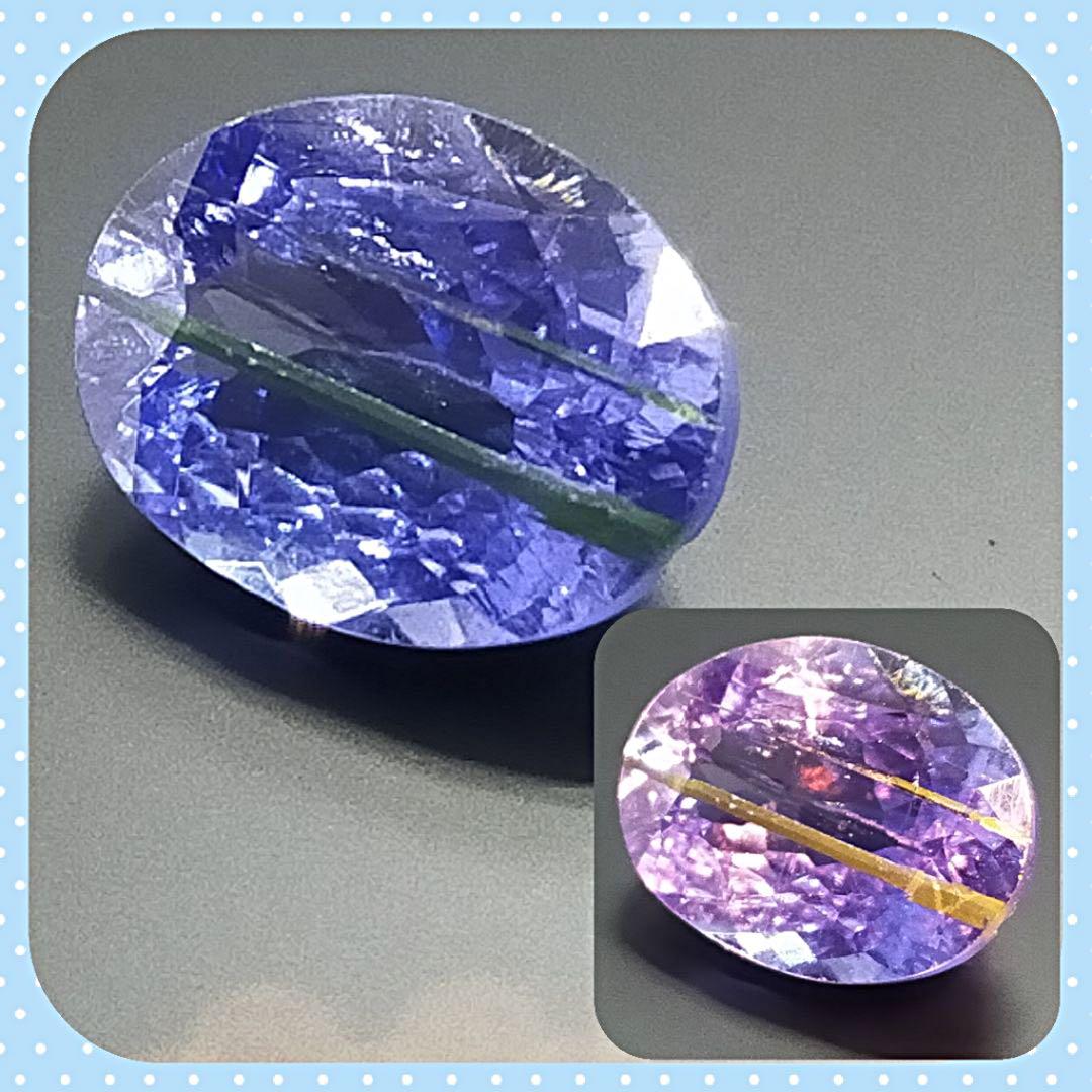 【タンザニア/メレラニ鉱山】チューブインクルージョン入りタンザナイトのルース