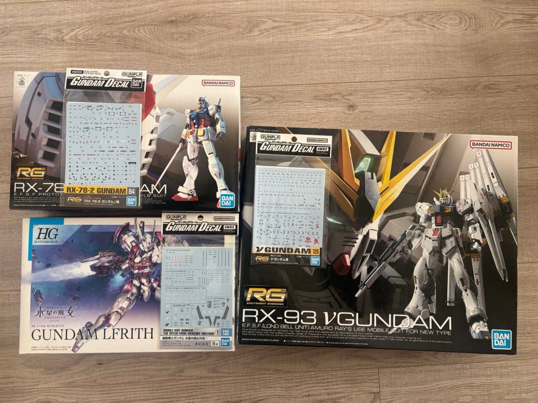 RG RX-93 & RG RX-78-2 & HG LFRITH &各デカール