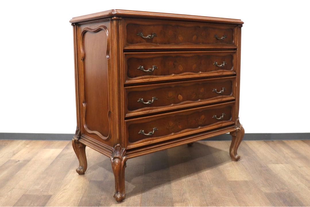 GMHN267D○イタリア製 西洋 アンティーク 4段チェスト 洋服タンス 整