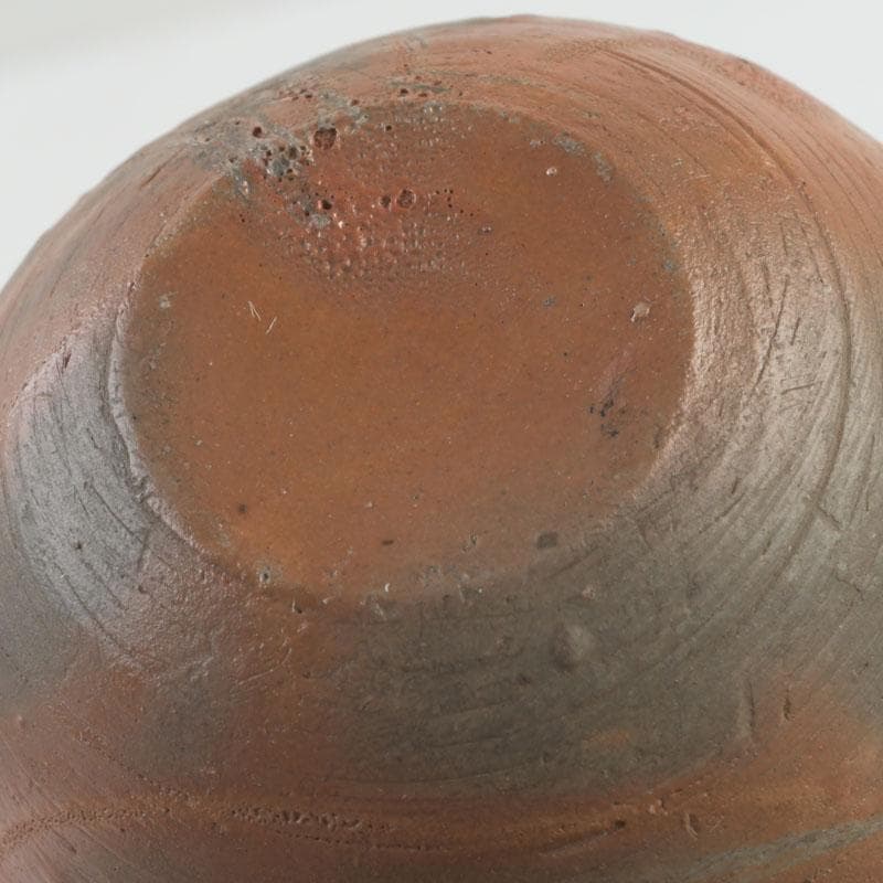 茶道具　備前焼　古備前　火襷　水滴　茶入　袱紗付　共箱二重箱　V　9374