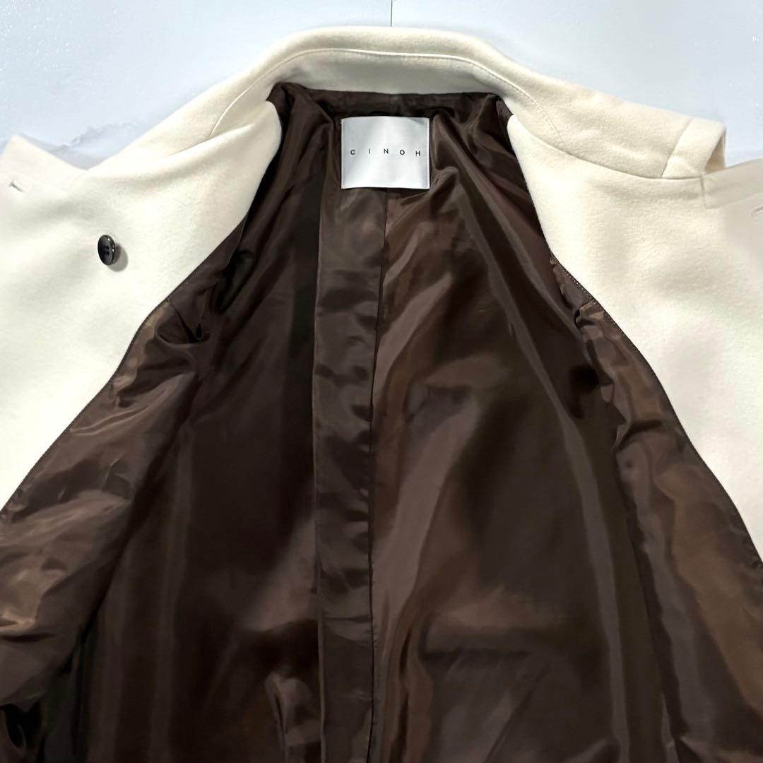 未使用級/22AW● CINOH チノ ボンディングメルトン チェスターコート