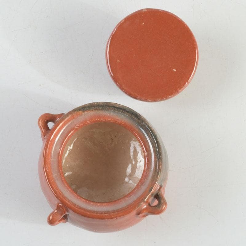 茶道具　川崎和楽造　赤楽　大渡茶入　共箱　V　9461