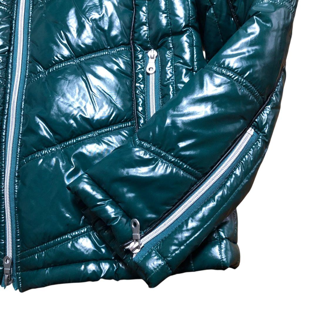 00s y2k 平成 ファージャケット ギャル男 お兄系 光沢 タイト 短丈