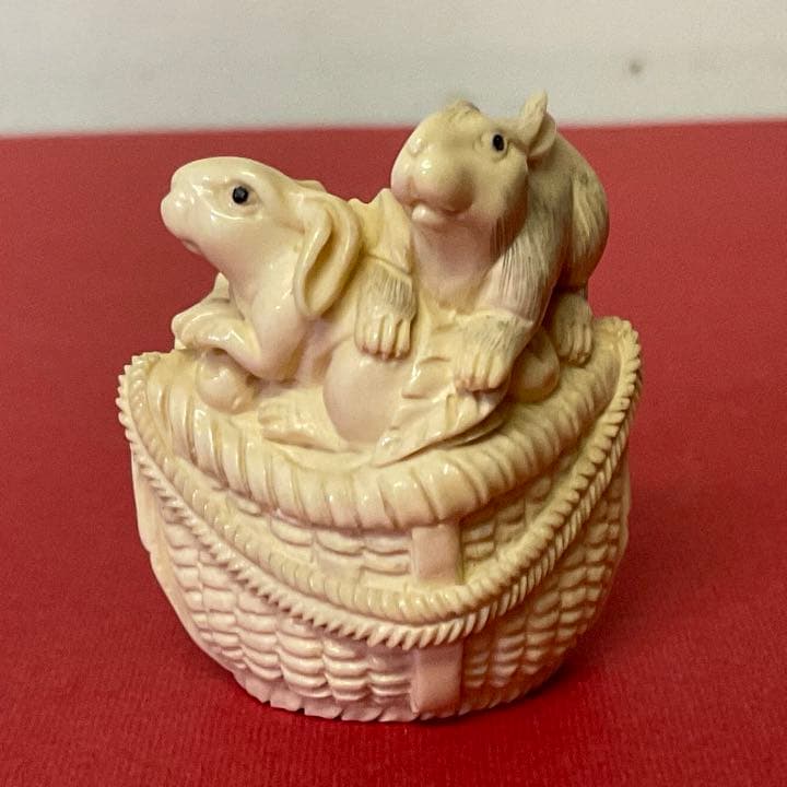 アンティーク 根付 うさぎ