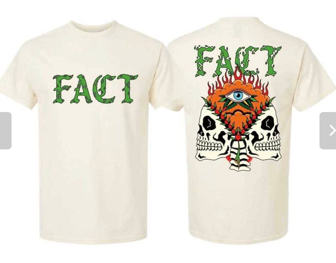 FACT Tシャツ Lサイズ クリーム色