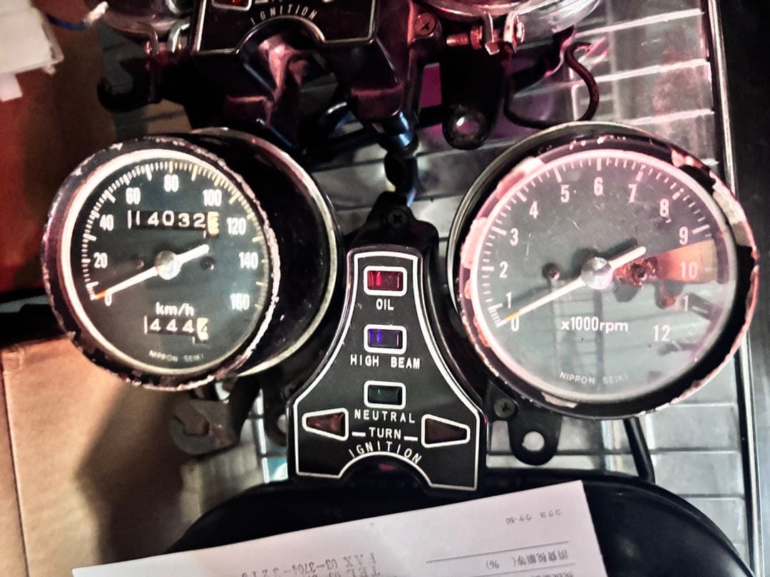 CB400Fメーター　国内モノ