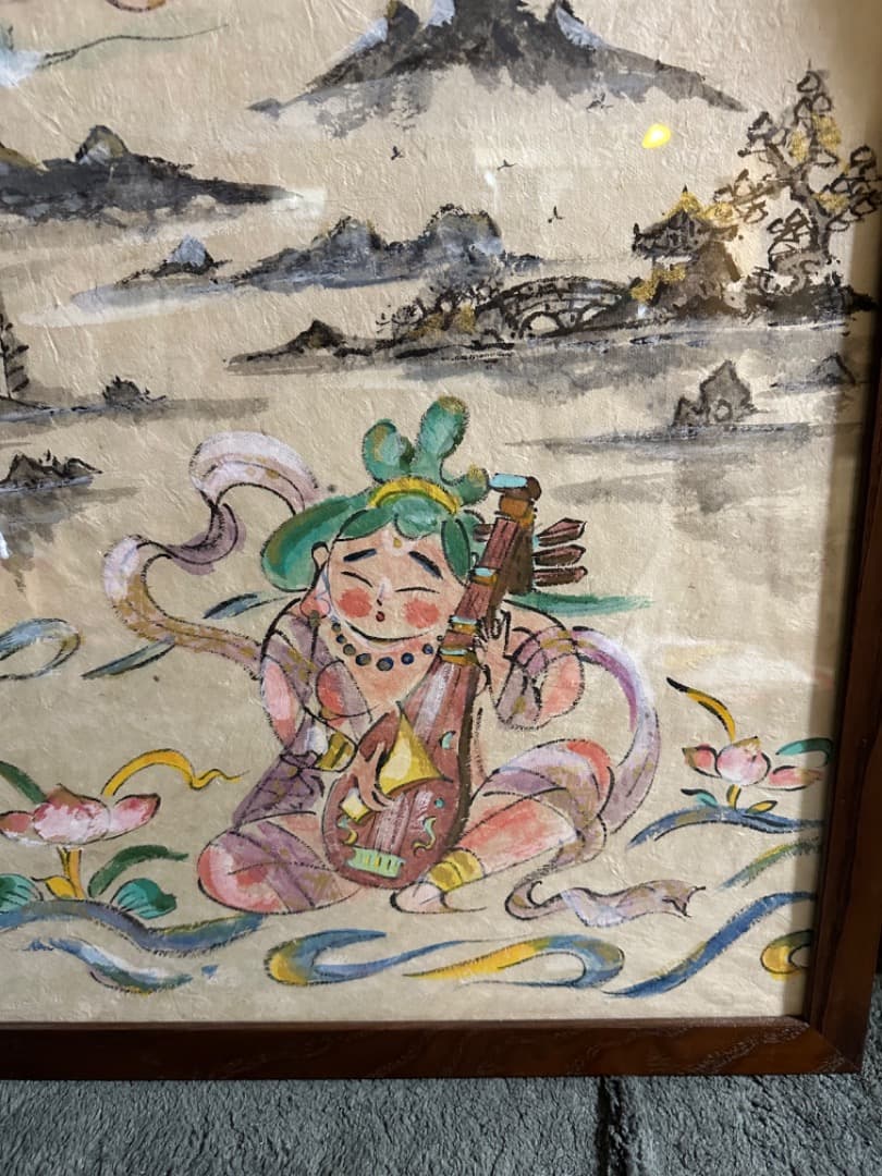 焱龍游画　墨彩天女