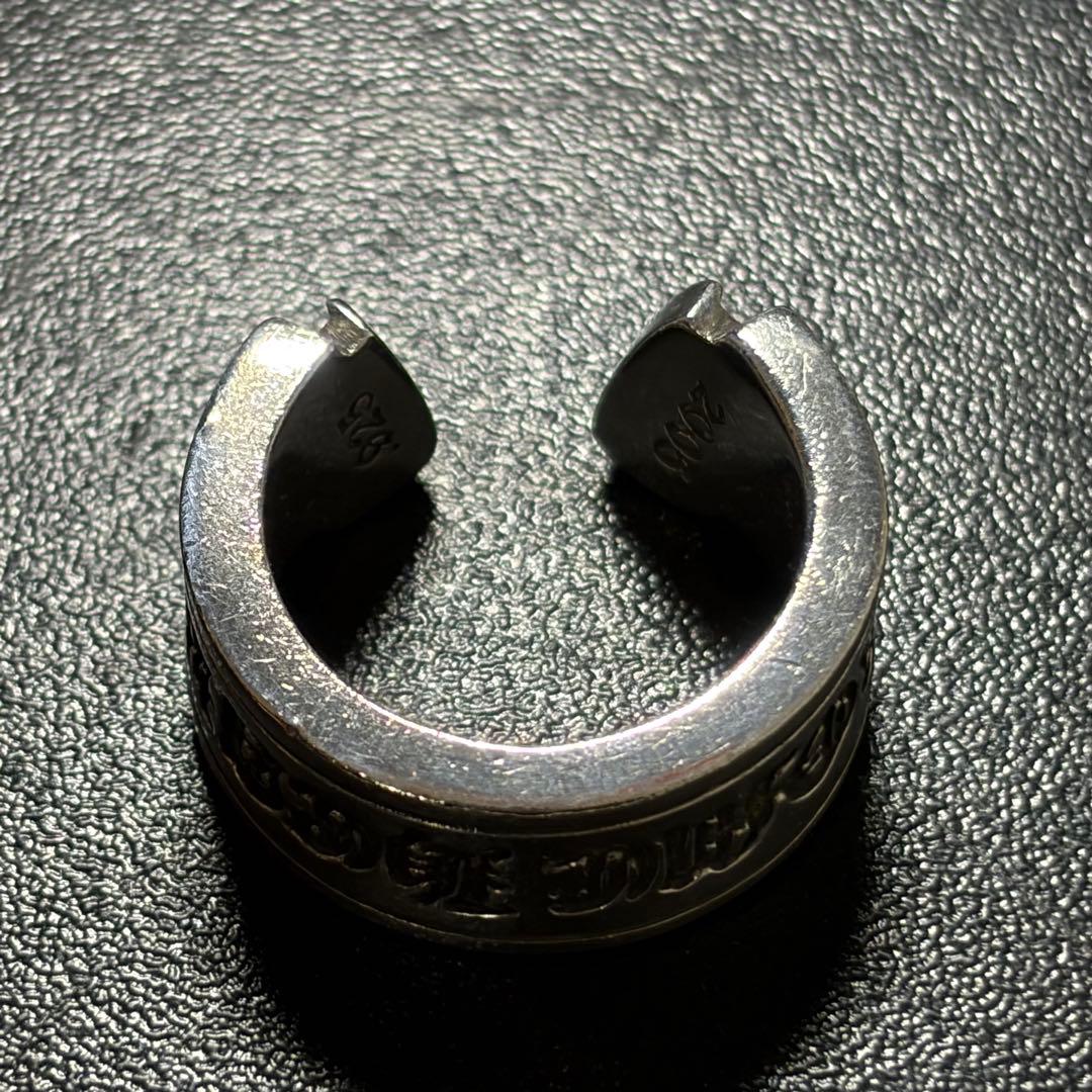 CHROME HEARTSクロムハーツ ラージスクロールラベルリング指輪20号