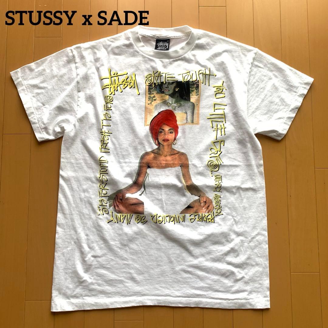 希少◎STUSSY SADE コラボTシャツ 白 L シャーデー USA製