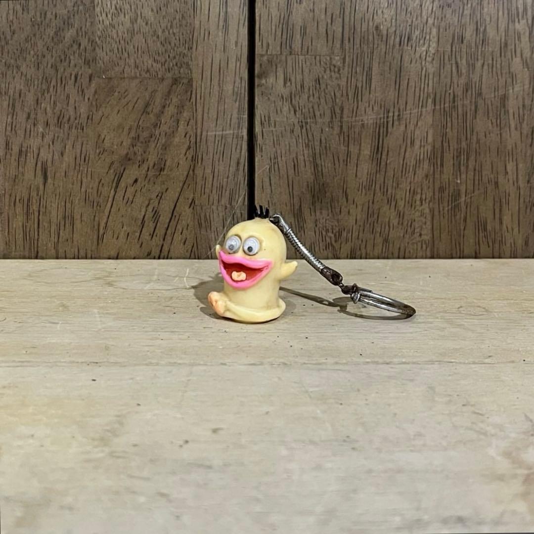 【アンティーク】昭和レトロ オバケのQ太郎 キーホルダー ポリ ソフビ パチ