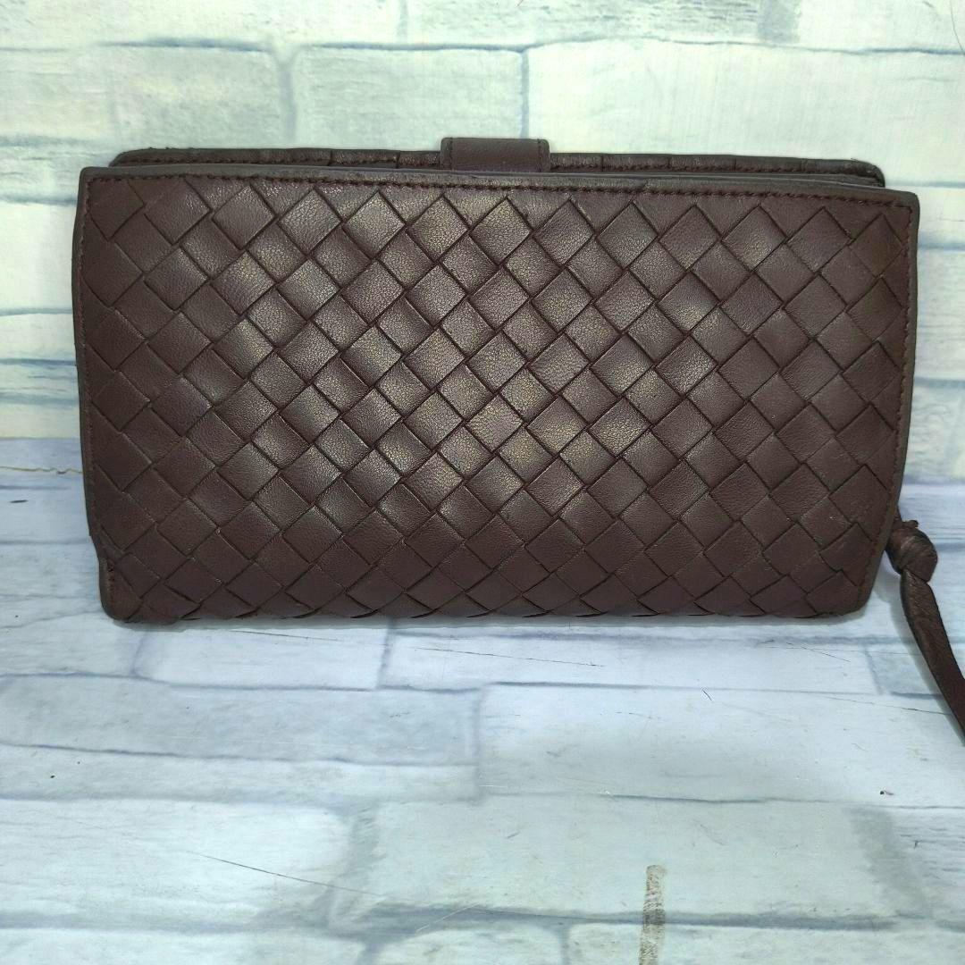 て*き様 BOTTEGA VENETA ブラウン　レザー イントレチャート 二つ