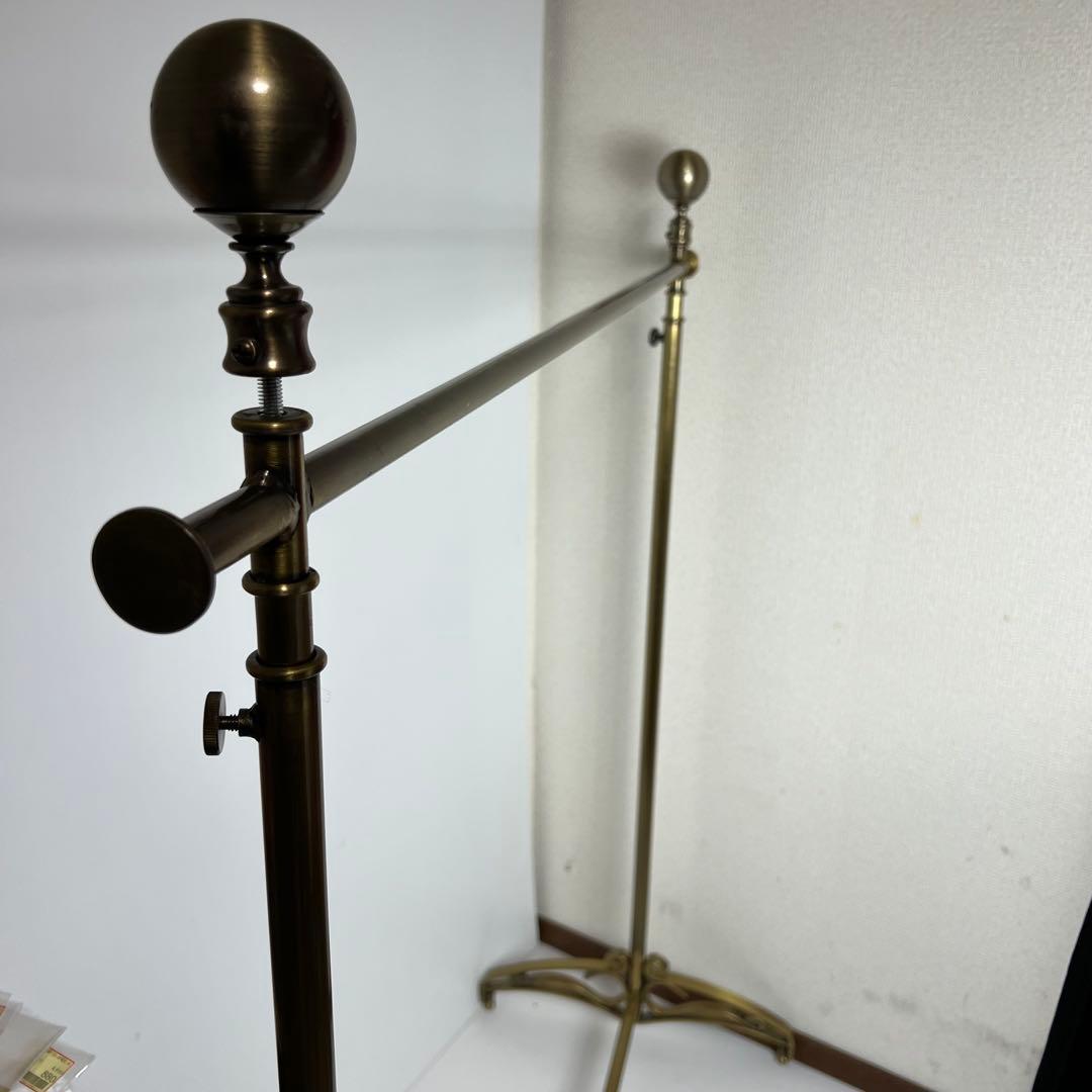 ①アンティーク　ゴールド　ハンガーラック ビンテージ　アイアン　幅120cm