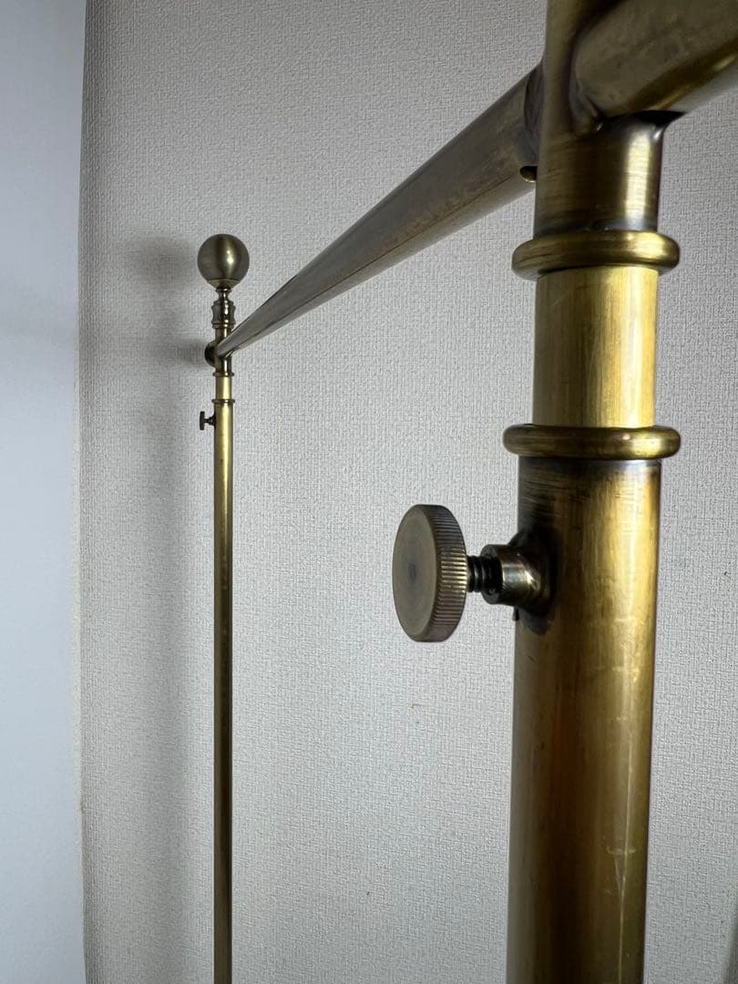 ①アンティーク　ゴールド　ハンガーラック ビンテージ　アイアン　幅120cm