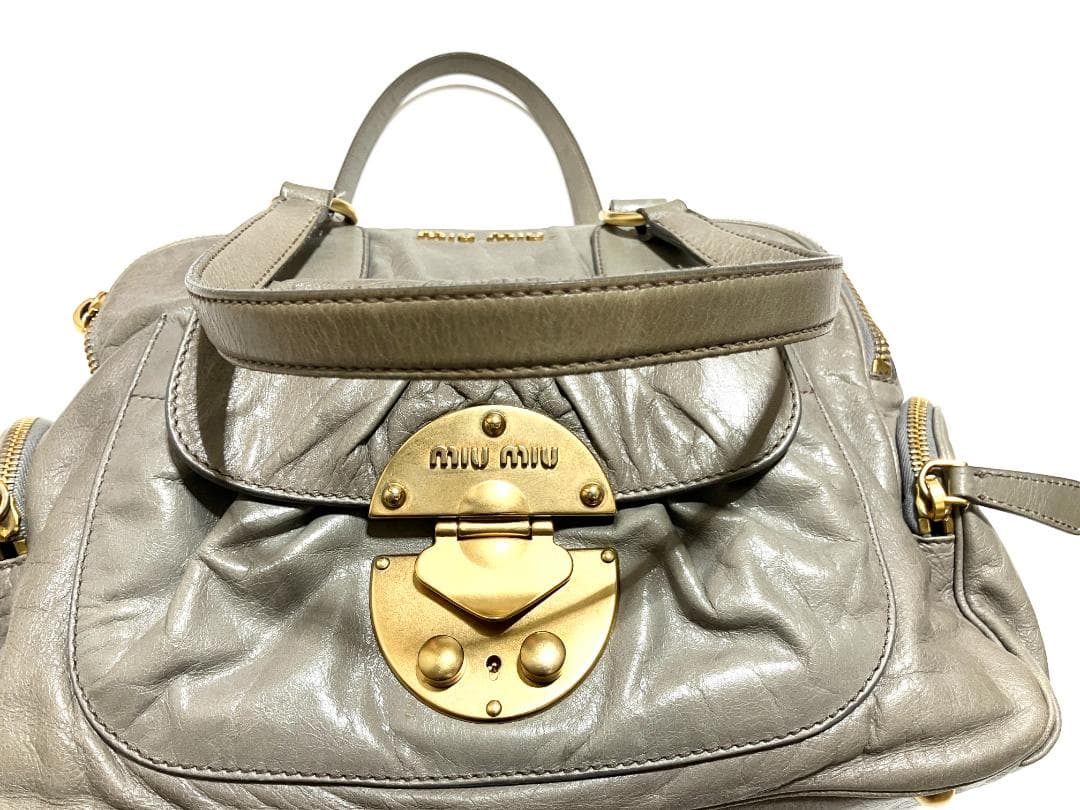 バッグ miu miu VITELLO Leather Bag BAULETTO