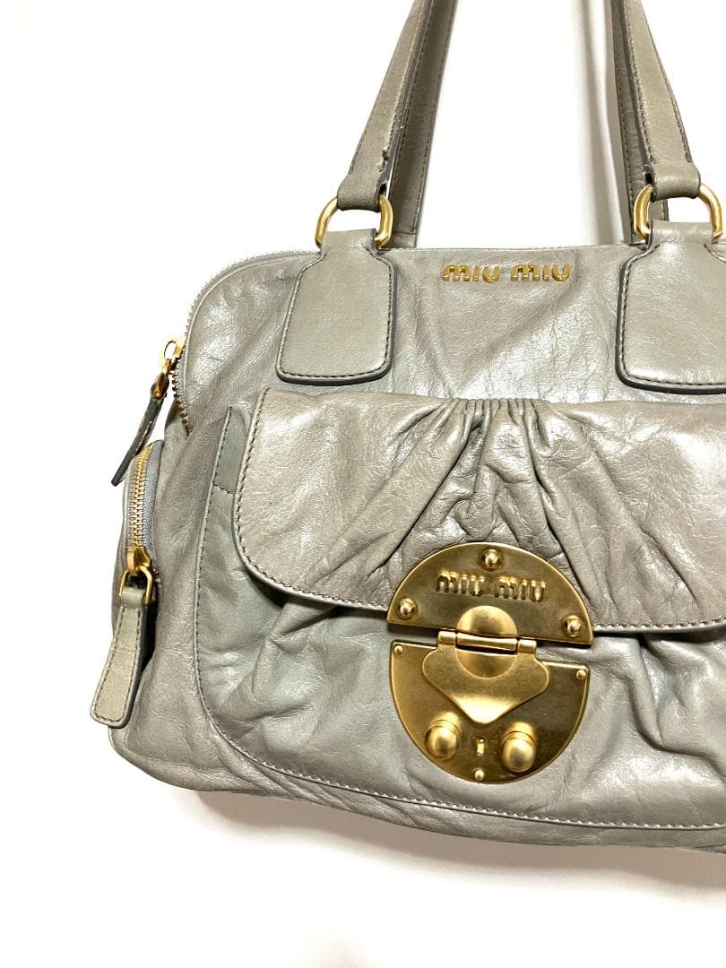 バッグ miu miu VITELLO Leather Bag BAULETTO