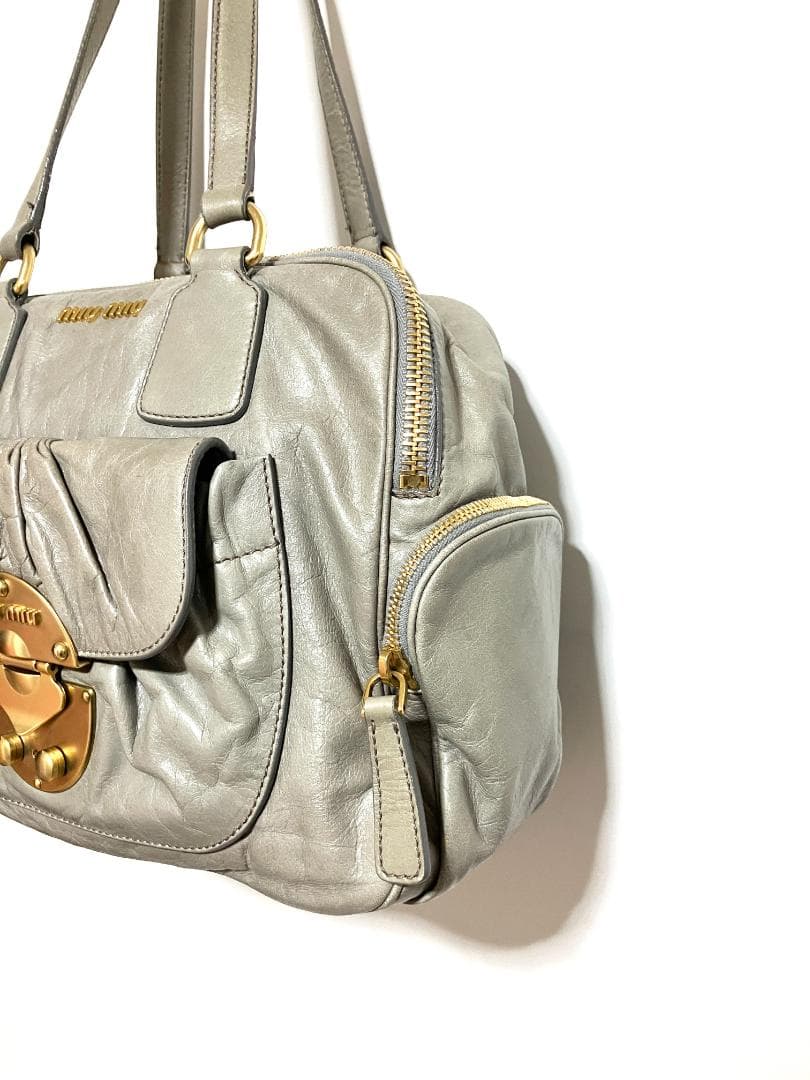 バッグ miu miu VITELLO Leather Bag BAULETTO