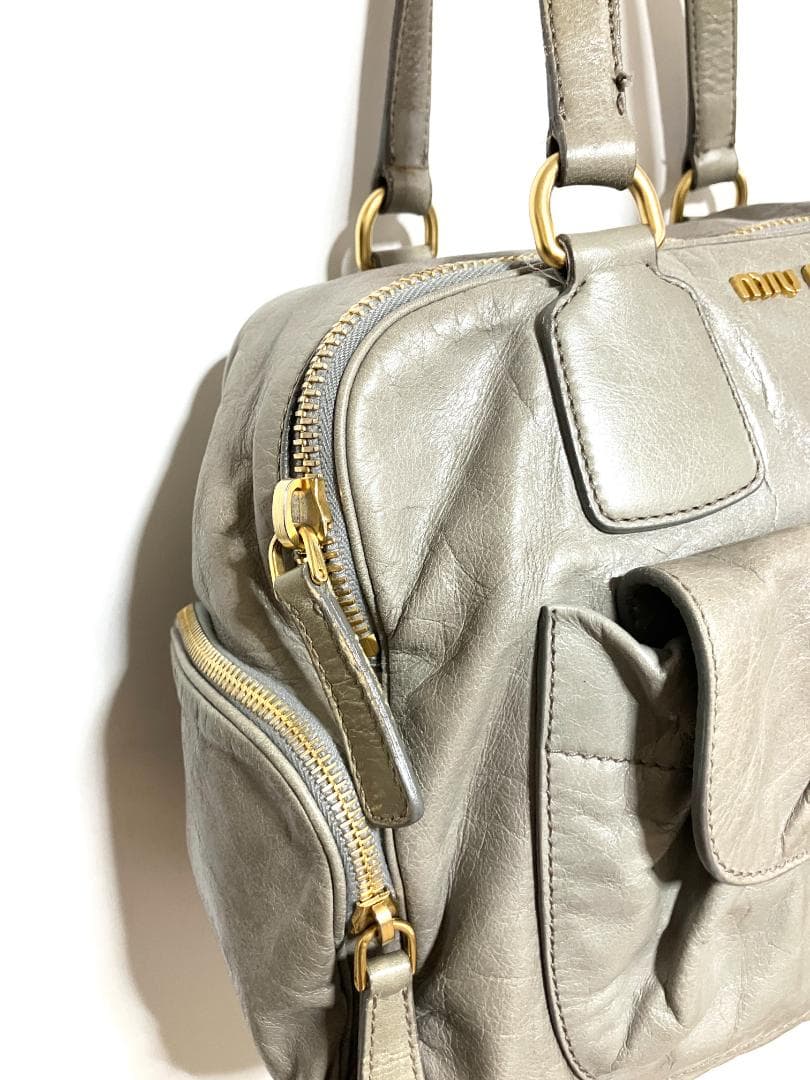 バッグ miu miu VITELLO Leather Bag BAULETTO