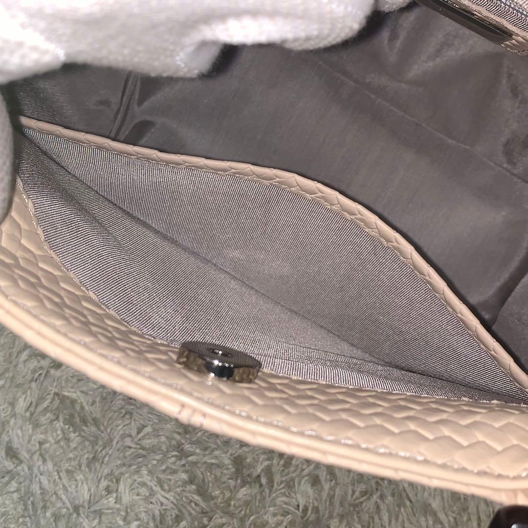 極美品✨傳濱野 プレッソトート ウッドハンドル ハンドバッグ レザー ベージュ