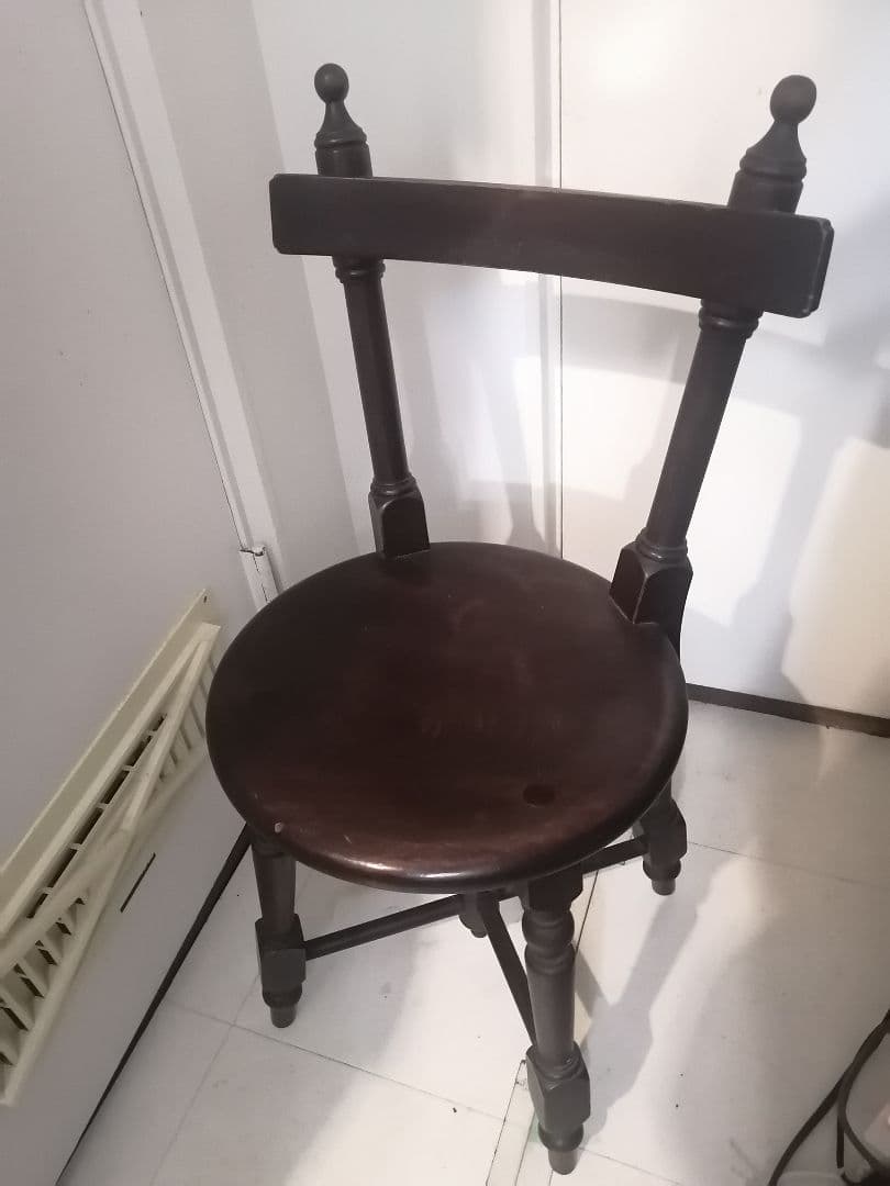 アンティーク ダークブラウン 木製チェア 木組み 南京小椅子 ミズメザクラ