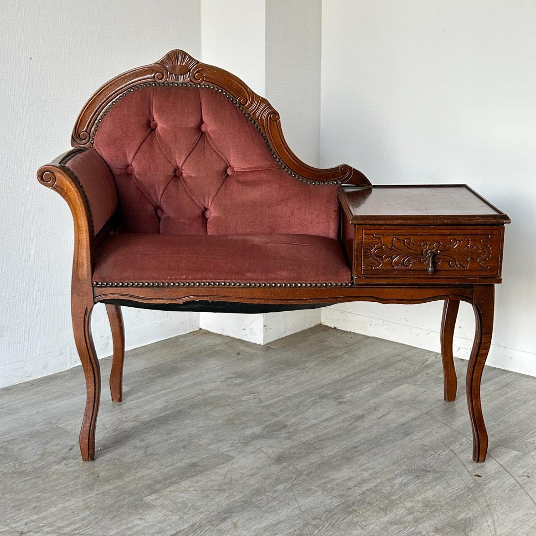 イギリス アンティーク家具 テレフォンベンチ 834A