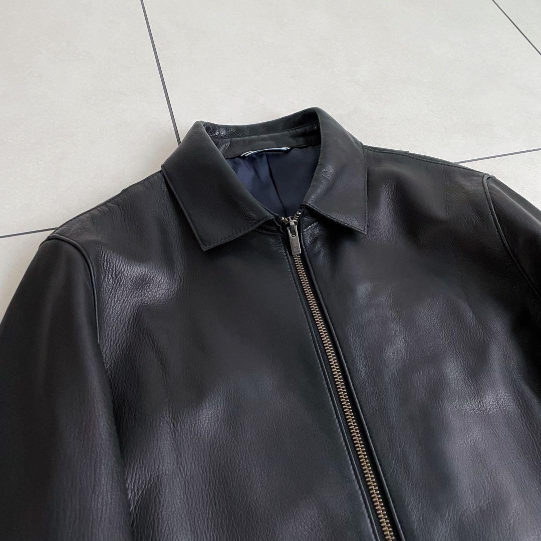 美品【LANVIN】 ジップアップ ラムレザー ジャケット