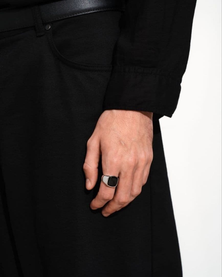 TOMWOOD リング 56 Cushion Black Onyx