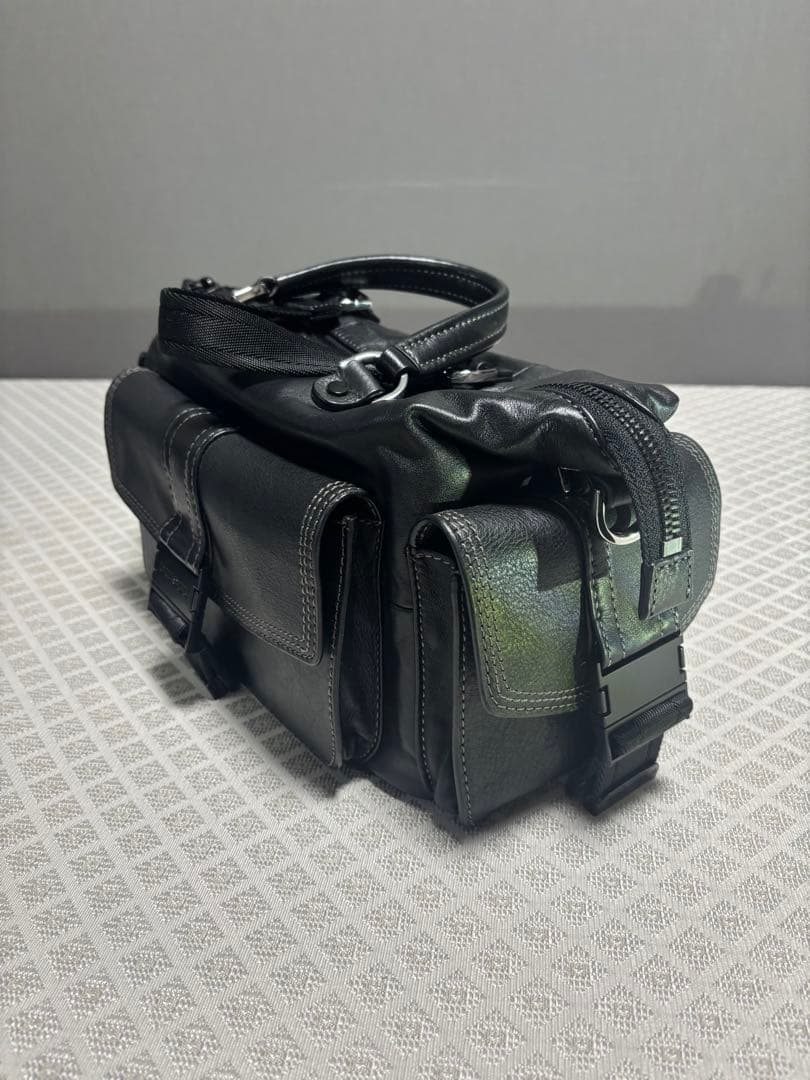 DIESEL ブラックレザー ショルダーバッグ2ｗａｙ