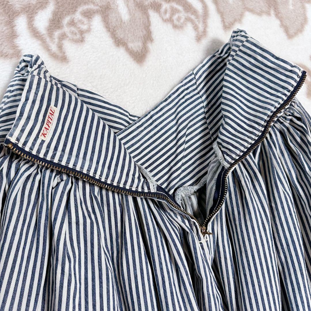 キャピタル ヒッコリーデニム ワイド スカートパンツ サルエル ガウチョ 袴