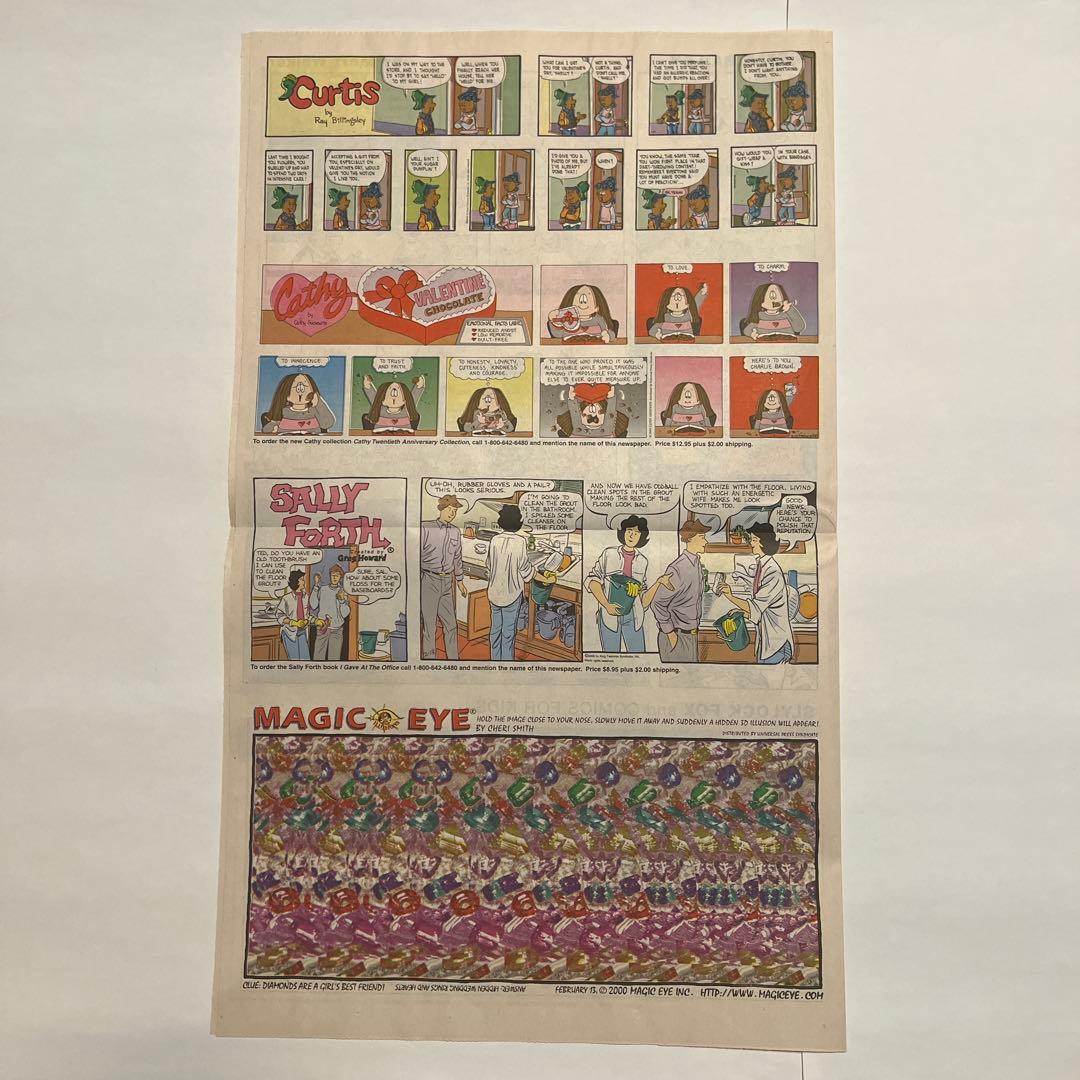 【値下げ不可】スヌーピー最終回新聞 （ガーフィールド） 2000年2月13日