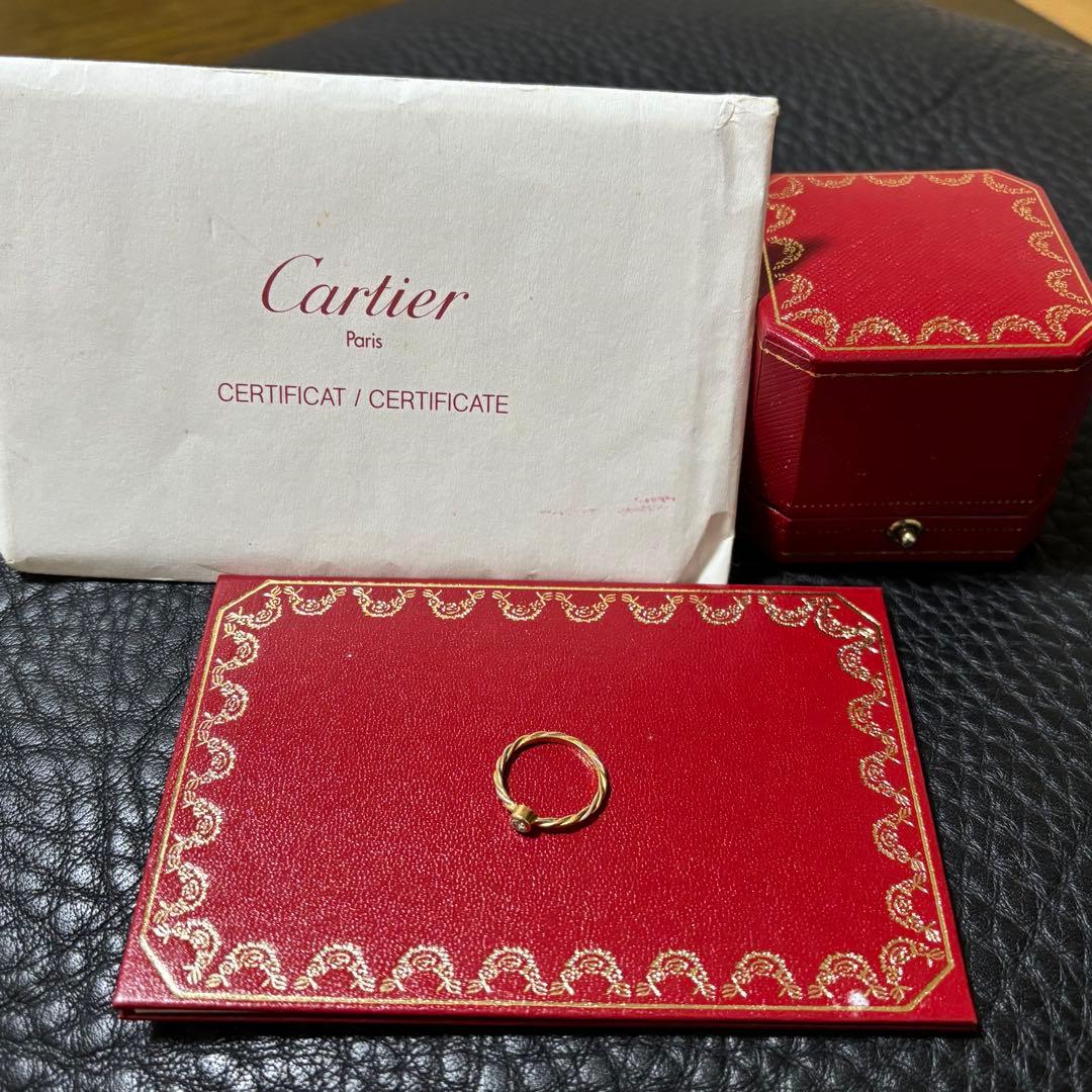 Cartier ダイヤ ゴールドリング サイズ48保証書付き