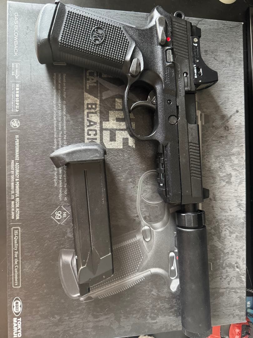 FNX-45 BLACKガスガン 18禁 TOKYO MARUI