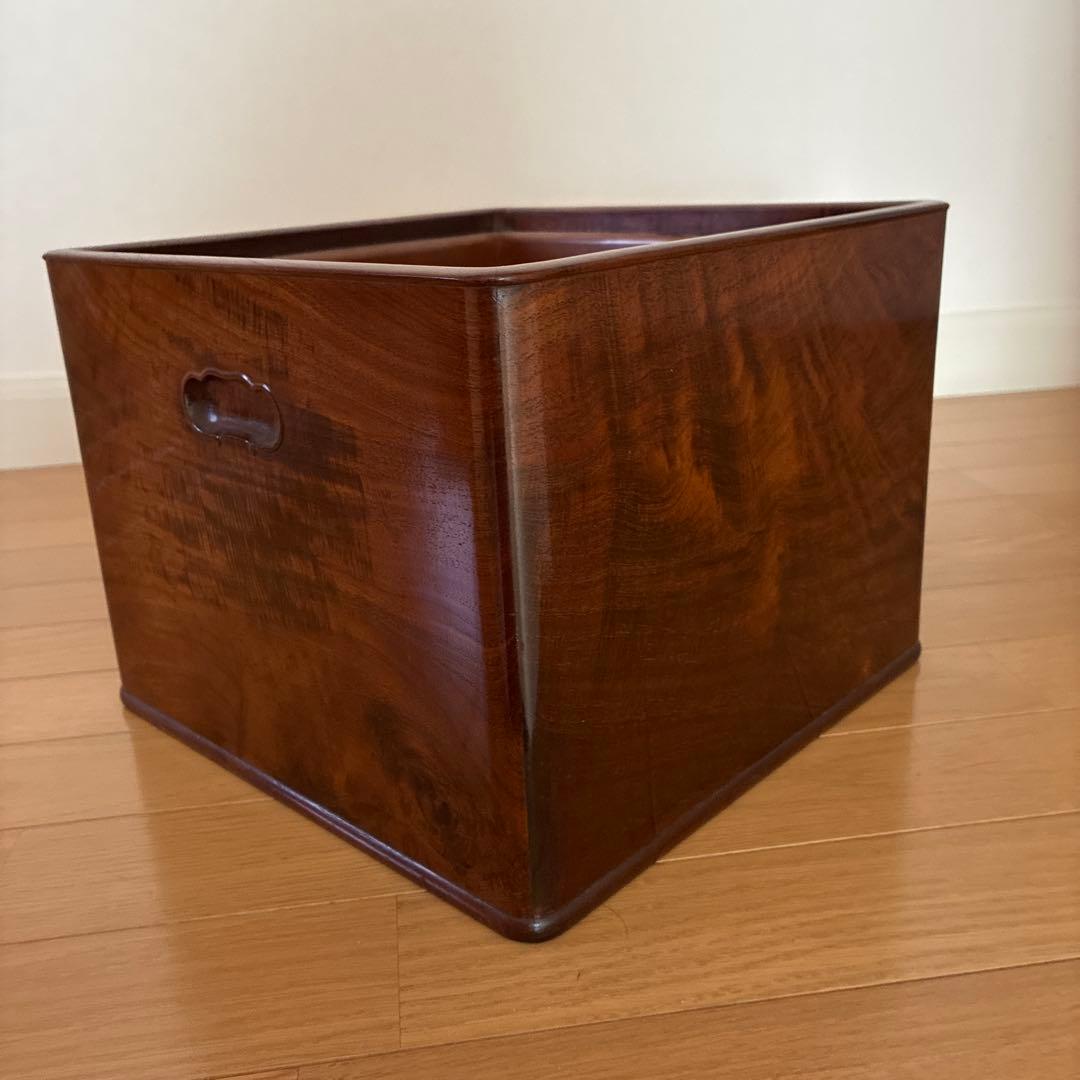 木製火鉢 黒江屋漆器店 C2229 古いラベル付き