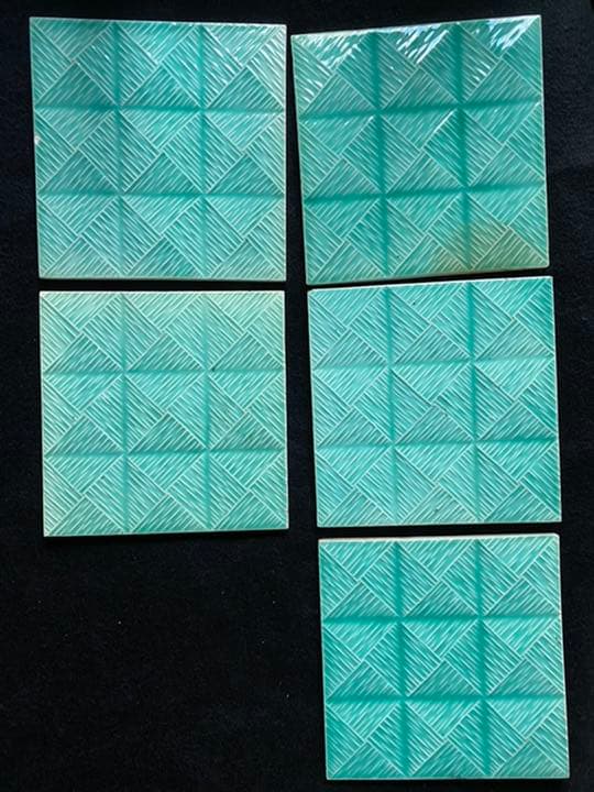 佐治タイル15枚 マジョリカタイル 明治～昭和初期 大正ロマン