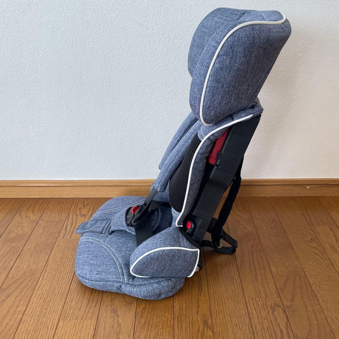 美品＊日本育児 トラベルベストECプラス チャイルドシート　デニム　収納袋付