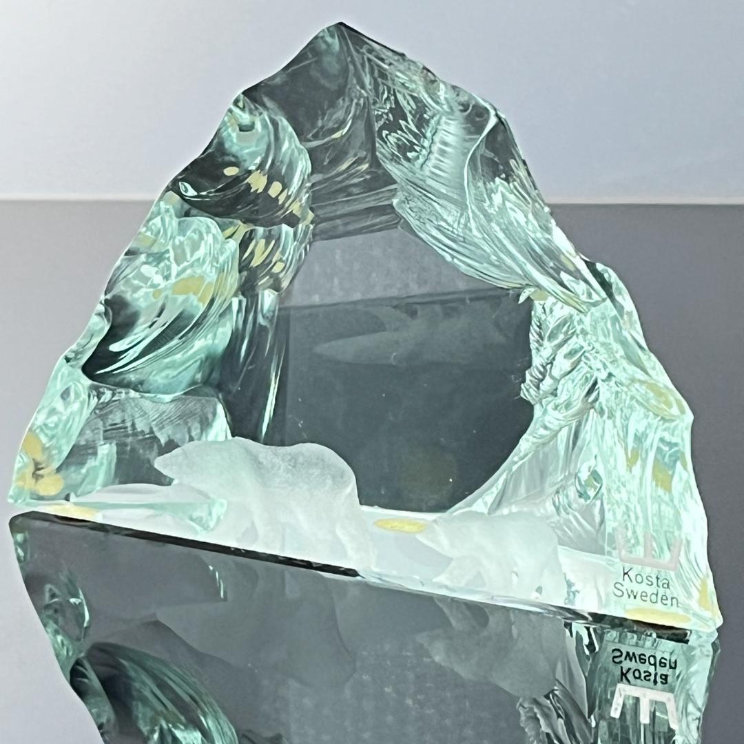 【Kosta Boda】ガラス クマのオブジェ / ペーパーウェイト